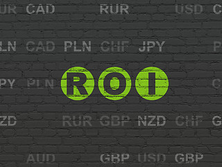 Image showing Business concept: ROI on wall background