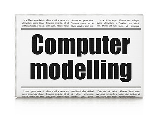 Image showing Science concept: newspaper headline Computer Modelling