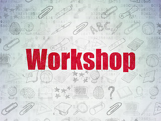 Image showing Studying concept: Workshop on Digital Paper background