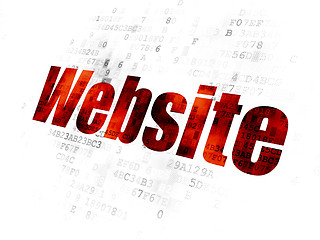 Image showing Web design concept: Website on Digital background