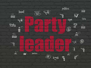 Image showing Politics concept: Party Leader on wall background