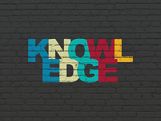 Image showing Education concept: Knowledge on wall background