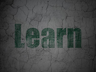 Image showing Studying concept: Learn on grunge wall background