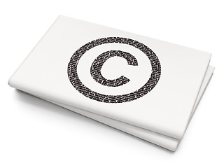 Image showing Law concept: Copyright on Blank Newspaper background