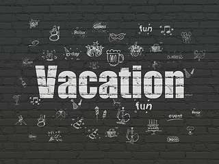 Image showing Entertainment, concept: Vacation on wall background