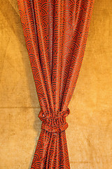 Image showing Red drapery