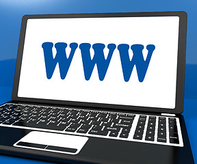 Image showing Www On Laptop Shows Websites Internet Web Or Net