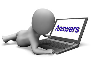 Image showing Answers Laptop Shows Faqs Answer And Help Online