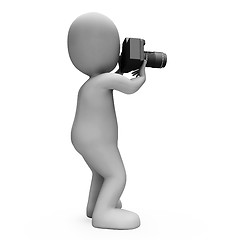 Image showing Digital Photo Character Shows Snapshot Dslr And Photography