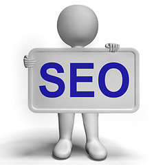 Image showing Seo Sign Shows Internet Optimization And Promotion