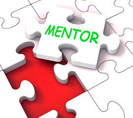 Image showing Mentor Puzzle Shows Advice Mentoring Mentorship And Mentors