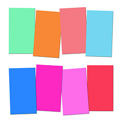 Image showing Four Blank Paper Slips Show Copyspace For 4 Letter Words