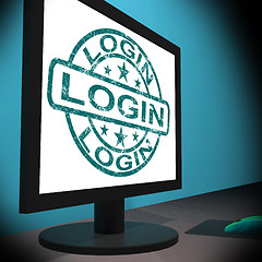 Image showing Login Screen Shows Web Internet Log In Security