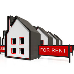 Image showing House For Rent Sign Shows Rental