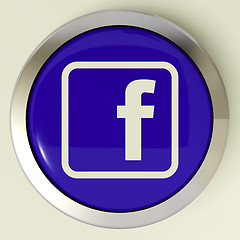 Image showing Facebook Button Means Connect To Face Book