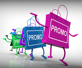 Image showing Promo Bags Show Discount Reduction or Sale