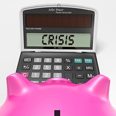 Image showing Crisis Calculator Shows Economic Panic And Worry