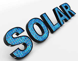Image showing Solar Word Shows Alternative Energy And Sunlight