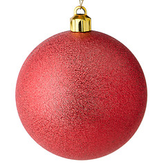 Image showing Red Christmas bauble