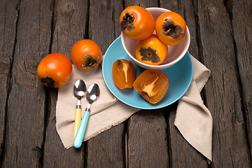 Image showing Orange persimmons