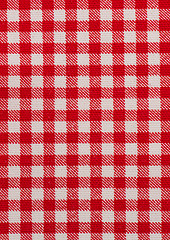 Image showing Red and white tablecloth