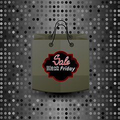 Image showing Shopping Paper Bag with Black Friday Sticker