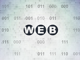 Image showing Web design concept: Web on Digital Paper background