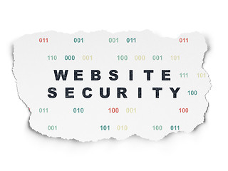 Image showing Web development concept: Website Security on Torn Paper background