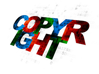 Image showing Law concept: Copyright on Digital background