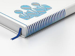 Image showing Business concept: closed book, Business People on white background