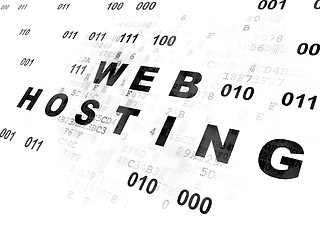 Image showing Web design concept: Web Hosting on Digital background