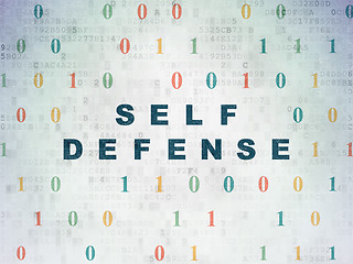 Image showing Safety concept: Self Defense on Digital Paper background