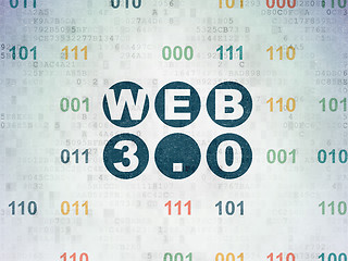 Image showing Web design concept: Web 3.0 on Digital Paper background