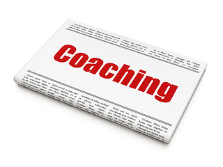 Image showing Learning concept: newspaper headline Coaching