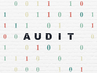 Image showing Business concept: Audit on wall background