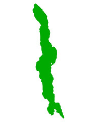 Image showing Map of Lake Malawi