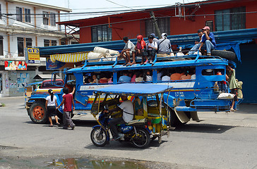 Image showing Crowded Philippine Jeepney.