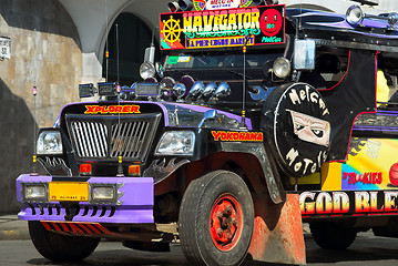 Image showing Colorful Filipino jeepney