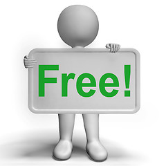 Image showing Free Sign Shows Freebie Gratis and Promotion