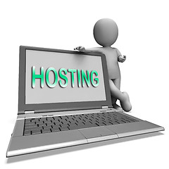 Image showing Hosting Laptop Shows Web Internet Or Website Host