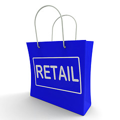 Image showing Retail Shopping Bag Shows Buying Selling Merchandise Sales