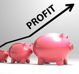 Image showing Profit Arrow Shows Sales And Earnings Projection