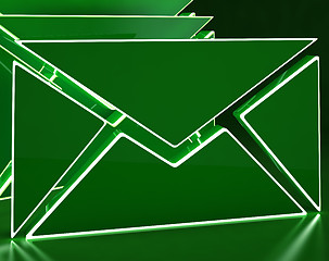 Image showing Envelopes On Background Showing Electronic Mailbox
