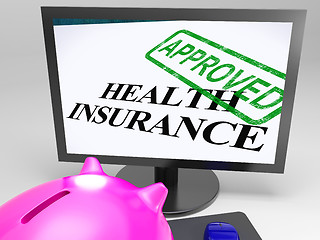 Image showing Health Insurance Approved Shows Medical Claim Approval