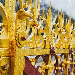 Image showing   abstract gold in englan london antique floor   and background