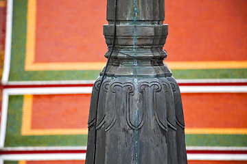 Image showing bangkok in the temple  thailand abstract cross colors roof  rust