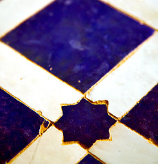 Image showing abstract morocco in africa  tile the colorated pavement   backgr