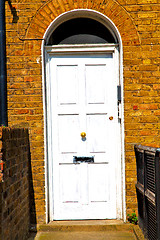 Image showing notting   hill   in england antique yellow  wall  