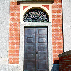 Image showing old   door    in italy old ancian wood and traditional  texture 