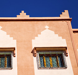 Image showing  window in morocco africa and old construction wal brick histori